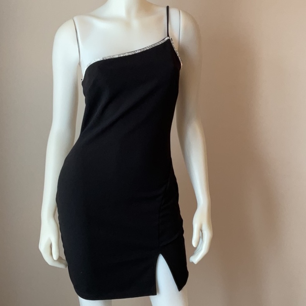Lovely Day One Shoulder Rhinestone Dress - Picture 2 of 10